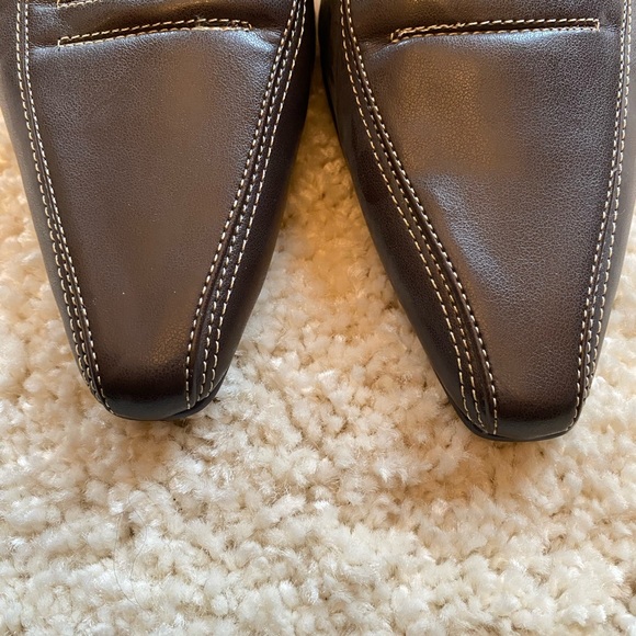 Pierre Dumas Brown Pointy Toe Slip On 9 - Picture 11 of 11